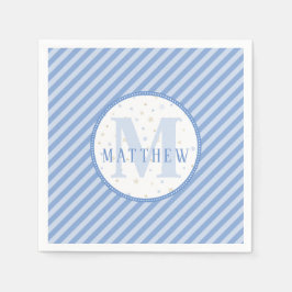 Guardanapo De Papel Monograma Baby Boy Blue