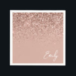 Guardanapo De Papel Monograma Brilhante cor-de-rosa-pincel Dourada cin<br><div class="desc">Girly Rosa Dourado - Blush Pink Sparkle Monogramas Name e First Paper Party Napkins. Isto faz o doce e perfeito aniversário de 16 anos,  casamento,  chá de panela,  aniversário,  chá de fraldas ou festa de solteira presente para alguém que ama luxo de luxo e estilos quíticos.</div>
