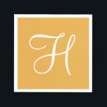 Guardanapo De Papel Monograma Clássico de Girassol Papel Colorido Nápo<br><div class="desc">Opção de Cor Sólida Personalizada de Napkins Padrão Monograma - Opção de Design de Cor Sólida de Designer Grande e individualizada - Os guardanapos de papel padrão de Design de Cor Colorida Colorida de Girassol são perfeitos para recepções de casamento, festas de noivado, chás de panela, chás de fraldas, festas...</div>