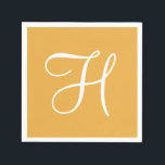 Guardanapo De Papel Monograma Clássico de Girassol Papel Colorido Nápo<br><div class="desc">Opção de Cor Sólida Personalizada de Napkins Padrão Monograma - Opção de Design de Cor Sólida de Designer Grande e individualizada - Os guardanapos de papel padrão de Design de Cor Colorida Colorida de Girassol são perfeitos para recepções de casamento, festas de noivado, chás de panela, chás de fraldas, festas...</div>