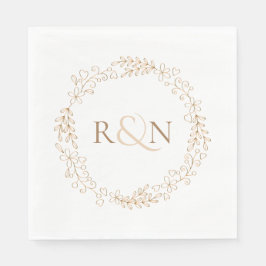 Guardanapo De Papel Monograma clássico Laurel Garland