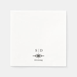 Guardanapo De Papel Monograma de Casal de Casamento Personalizado Únic
