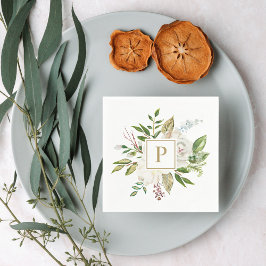 Guardanapo De Papel Monograma de Casamento de Sangue Dourado