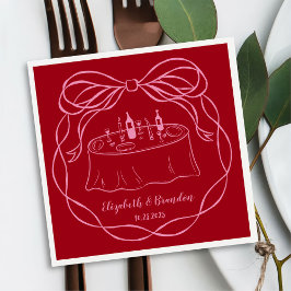 Guardanapo De Papel Monograma de Casamento Desenhado à Mão Personaliza