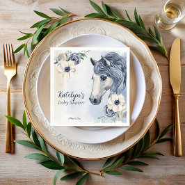 Guardanapo De Papel Monograma de chá de fraldas de fêmeas de cavalos