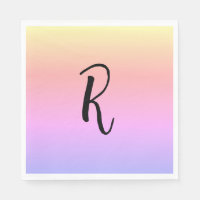 Monograma de cores arco-íris personalizadas