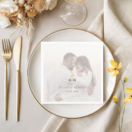 Guardanapo De Papel Monograma de Foto Casamento