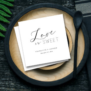 Guardanapo De Papel Monograma Elegante de Casamento Personalizado Amor