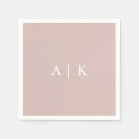 Monograma Elegante Iniciais Napkin Personalizável