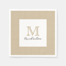 Monograma Elegante Minimalista Moderno Dourado