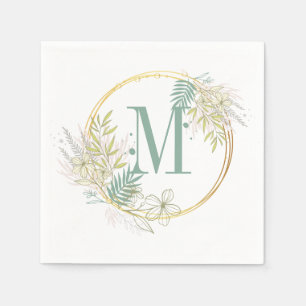 Guardanapo De Papel Monograma Floral