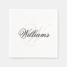 Monograma Inicial Personalizado Preto e Branco Nom