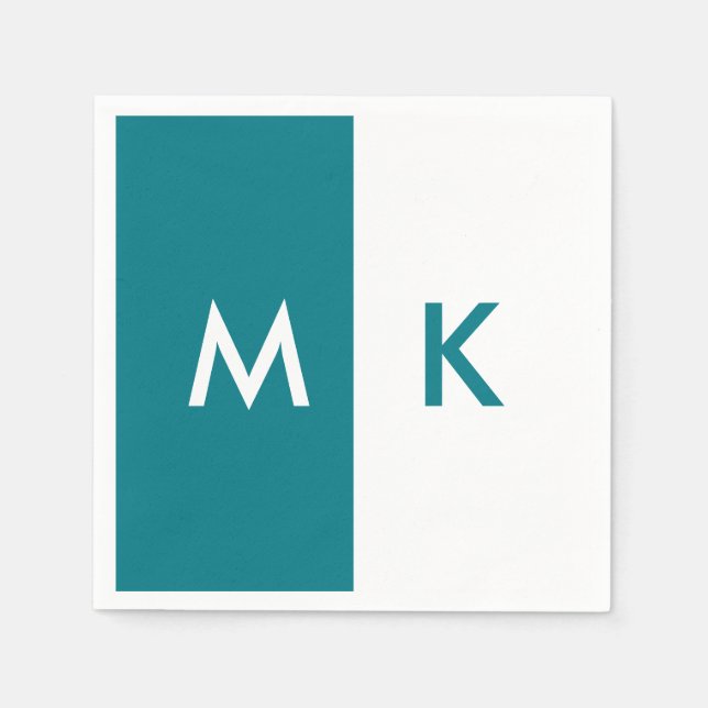 Guardanapo De Papel Monograma Moderno (Frente)