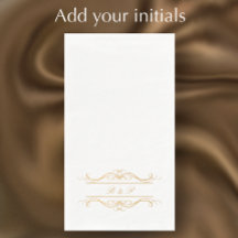 Monograma Moderno Elegante Bodas de Ouro com Rodop