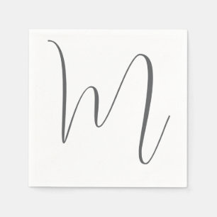 Guardanapo De Papel Monograma Moderno Simples Minimalista Simples