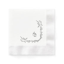 Monograma Papel Napkin