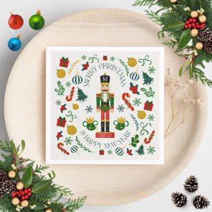 Guardanapo De Papel Monograma personalizado de biscoitos de Natal feli