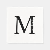 Monograma Personalizado e Papel de Nome Nápoles