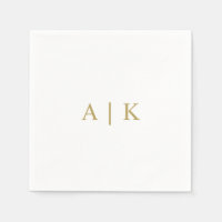 Monograma Personalizado Napkins Faux Dourado