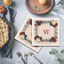 Monograma Personalizado Romântico de Florais