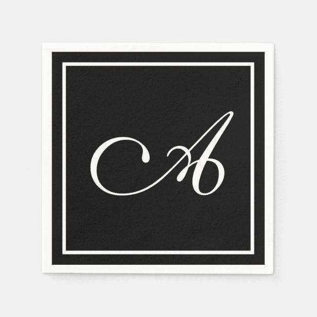 Guardanapo De Papel Monograma Personalizável (Frente)