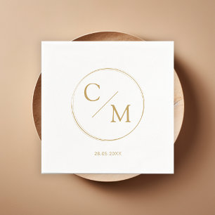 Guardanapo De Papel Monograma simples e elegante Serviette Napkins