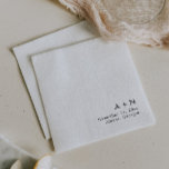 Guardanapo De Papel Monograma Simples Moderno Casamento Napkins<br><div class="desc">Este é um design de guardanapo minimalista moderno. Edite todas as cores de texto e fonte e fundo. // Para itens correspondentes, visite a coleção "HARLOW" na certeira loja Nicole Zazzle. * Se você gosta deste design, mas não o vê disponível para algo que você está procurando, por favor, entre...</div>