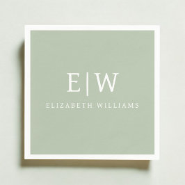 Guardanapo De Papel Monograma Simples Profissional Elegante Minimalist