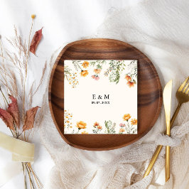 Guardanapo De Papel Monograma Weadow Wildflower Boho