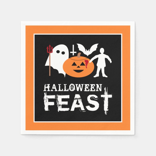 Guardanapo De Papel Monster Gang, Festa de Halloween (Frente)