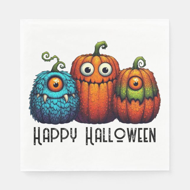 Guardanapo De Papel Monster Pumpkins (Frente)