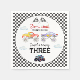 Guardanapo De Papel Monster Truck Birthday