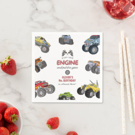 Guardanapo De Papel Monster truck, boy any age birthday