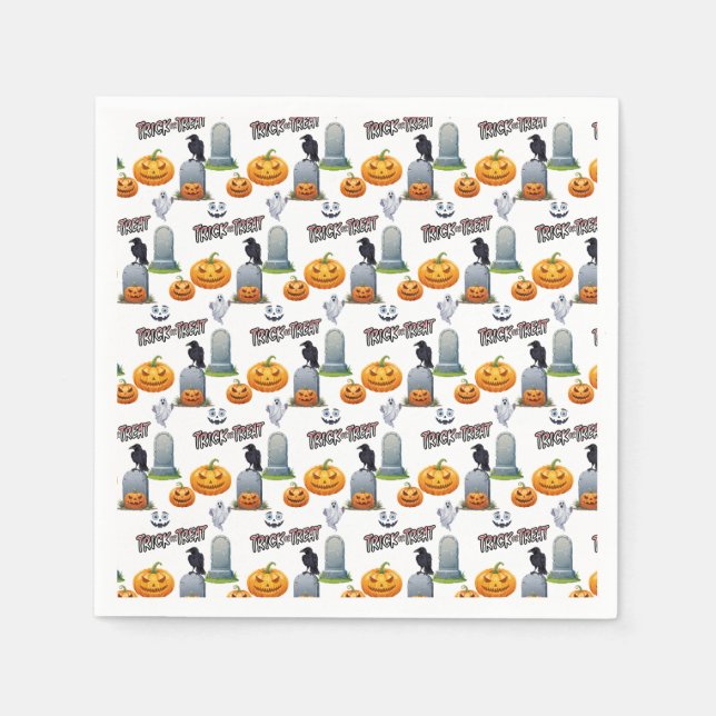 Guardanapo De Papel Monstro Bobo do Halloween (Frente)