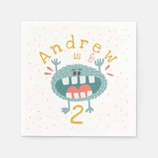 Guardanapo De Papel Monstro de Teal Cute Personalizável