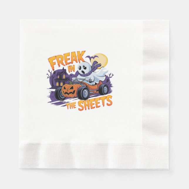 GUARDANAPO DE PAPEL MONSTRO DO HALLOWEEN NA LENÇOL (Frente)