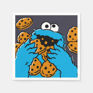 Guardanapo De Papel Monstro dos Biscoitos Comendo Todos os Biscoitos