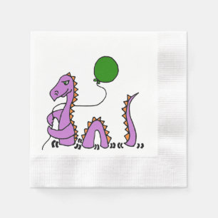 Guardanapo De Papel Monstro engraçado de Loch Ness com balão