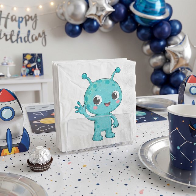 Guardanapo De Papel Monstro Espacial Alien Bebê Fofo (Criador carregado)