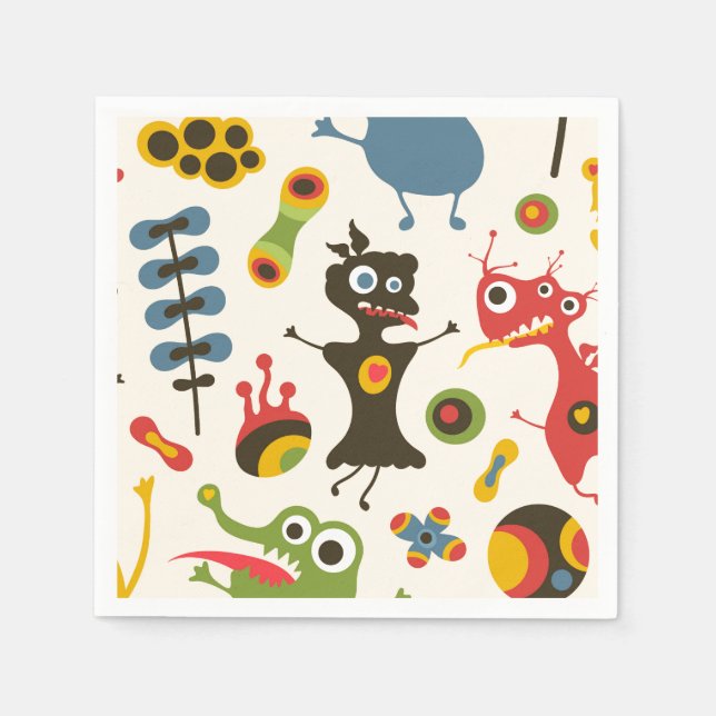 Guardanapo De Papel Monstros Felizes (Frente)
