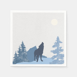 Guardanapo De Papel Montanha Lobo