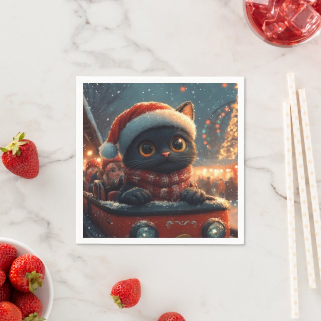 Guardanapo De Papel Montanha-russa do Gato Preto de Natal (Insitu)