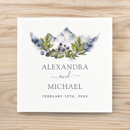 Guardanapo De Papel Montanhas Russas Floresta de Aquarela Moderna