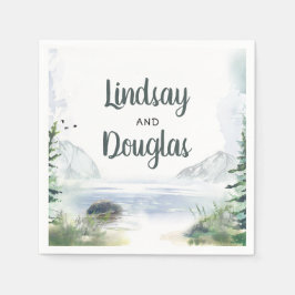 Guardanapo De Papel Montanhas Woodsy Nature Adventure Casamento