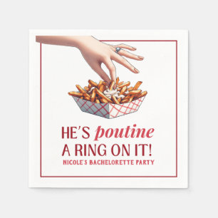Guardanapo De Papel Montreal Quebec Poutine a Ring on it Bachelorette