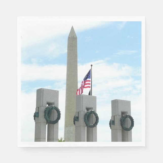 Guardanapo De Papel Monumento a Washington e Memorial da II Guerra Mun (Frente)