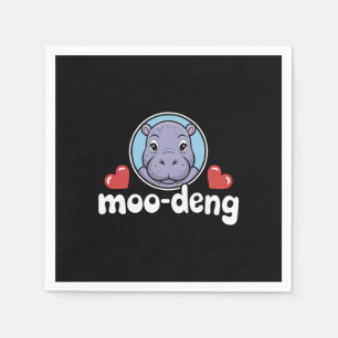 Guardanapo De Papel Moo Deng Porco Saltitante em Imagem Tailandesa de 