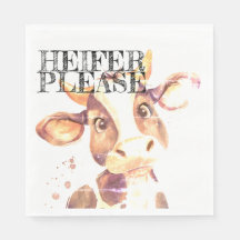 Moo-ve sobre o Bordo de Napkins: Heifer, por favor