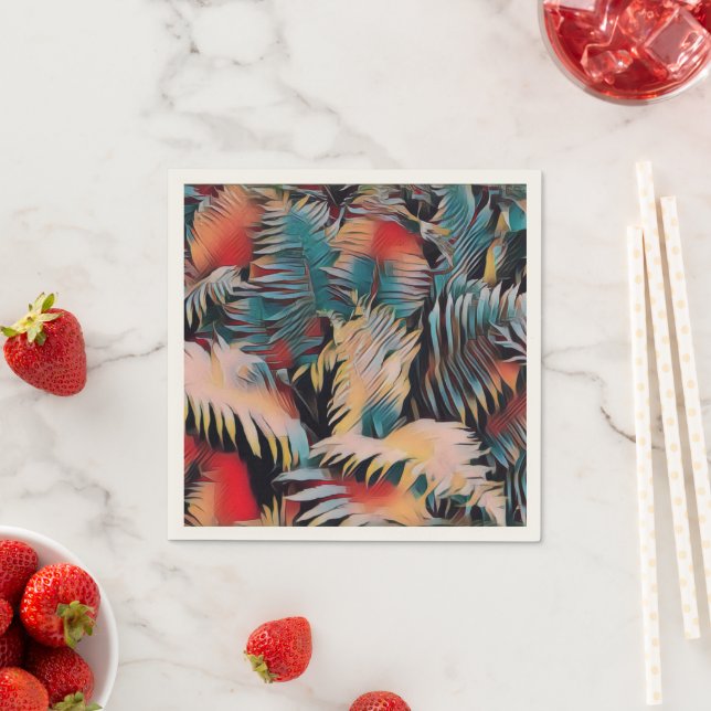 Guardanapo De Papel Moody Blue Fern deixa a página de dissociação botâ (Insitu)