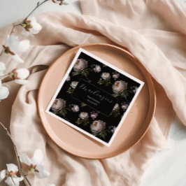 Guardanapo De Papel Moody Peony Flowers Baby Shower 